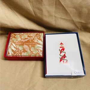 Christmas Card Set - Festive Red and White